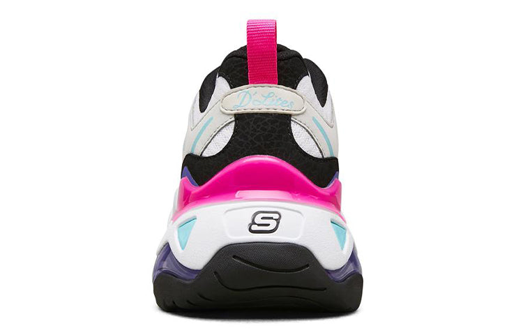 (WMNS) Skechers D Lites 3.0 Air Low Top Running Shoes White/Black/Pink 896025-WMLT