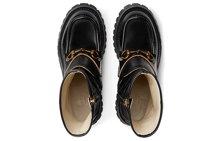 (WMNS) Gucci Horsebit-Embellished Ankle Boots 'Black' 643900-DS800-1000