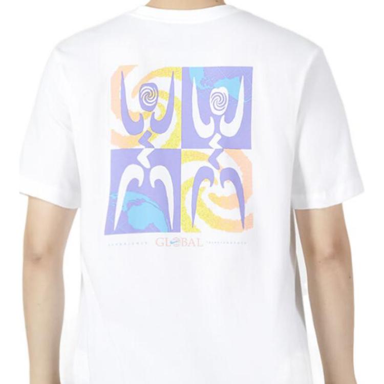 Men's Nike Logo Pattern Printing Casual Short Sleeve White T-Shirt DQ1070-100