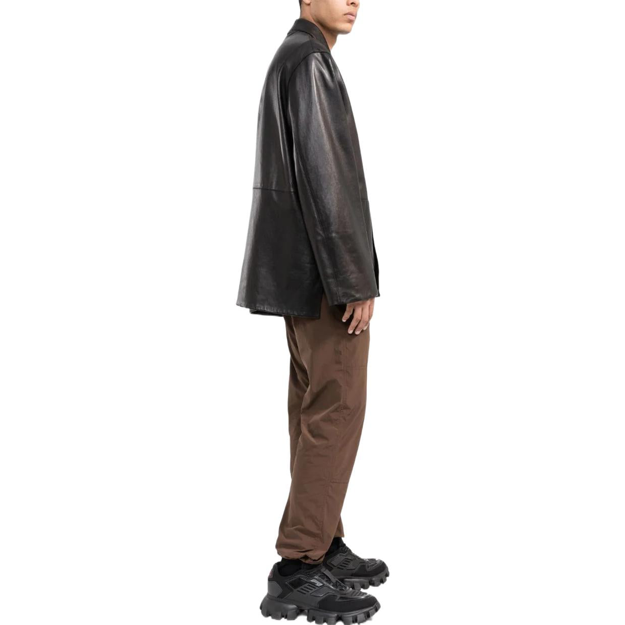 Off-White SS22 Solid Color Straight Casual Pants Ordinary Version Brown OMCA230S22FAB0016407