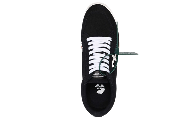 Off-White Low Vulcanized Canvas Sneaker 'Black White Orange' OMIA085C99FAB0021001