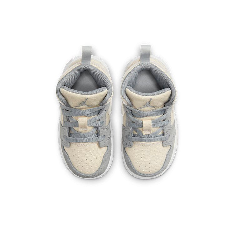 (TD)  Air Jordan 1 Mid SE 'Coconut Milk Particle Grey' DN4344-100