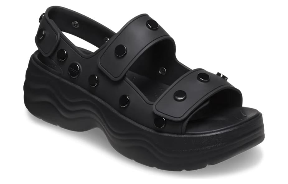 (WMNS) Crocs Skyline Studded Sandals 'Black' 209025-001