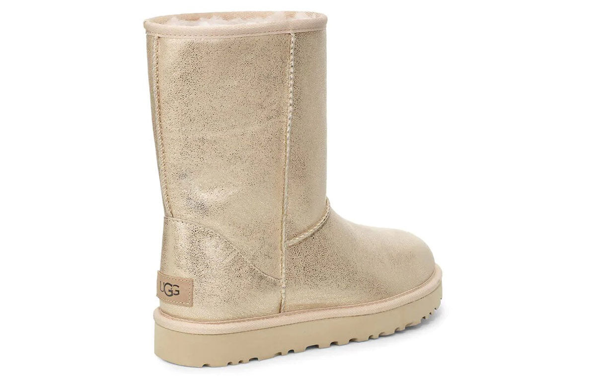 (WMNS) UGG Classic Short II Iridescent Gold Color 1112503-GOLD