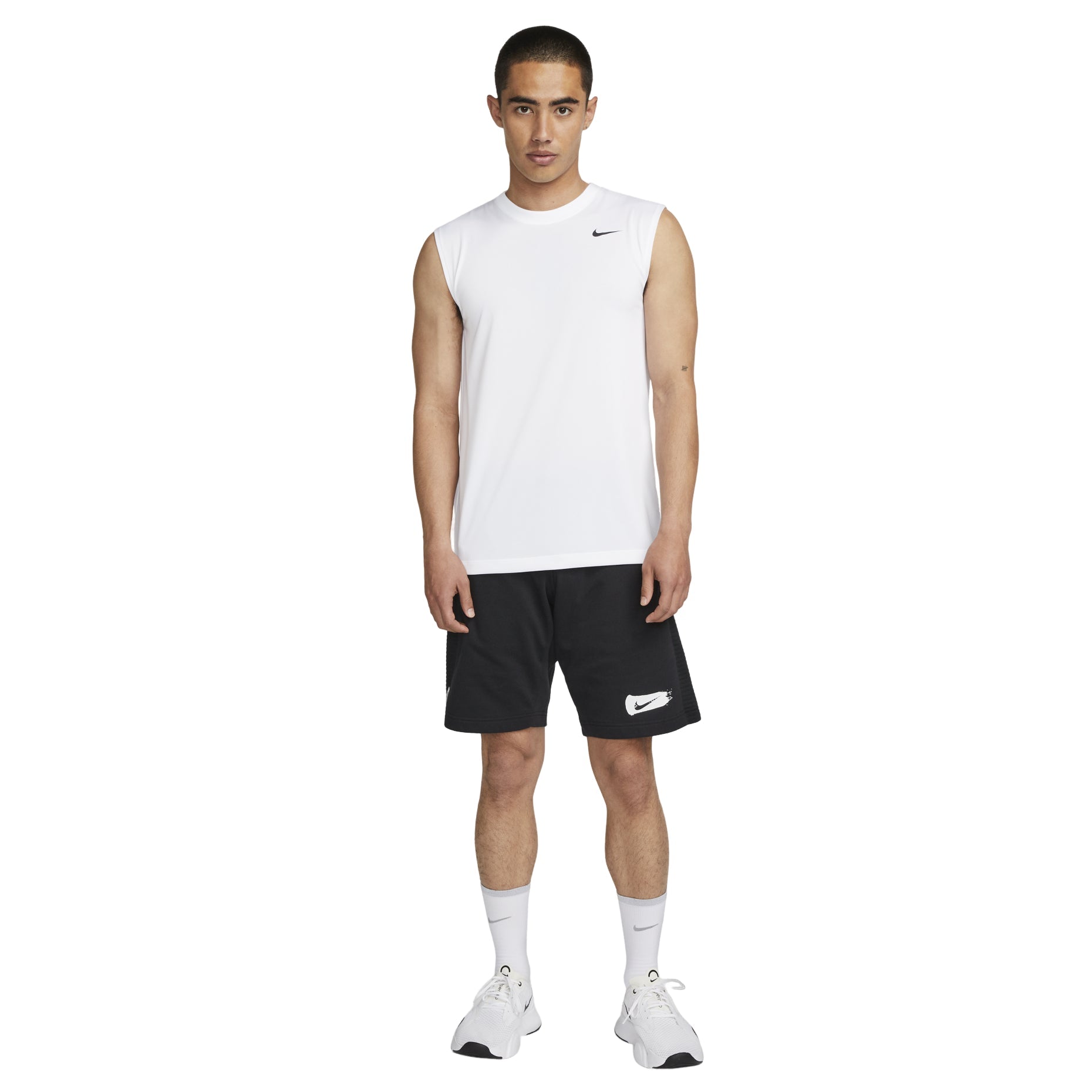 Nike Dri-FIT Legend Sleeveless T-Shirt 'White Black' DX0992-100