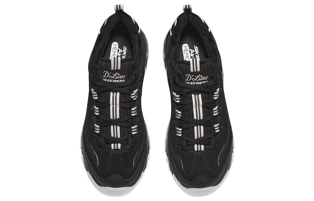 (WMNS) Skechers D'Lites Zip Along Shoes 'Black' 896269-BKNT