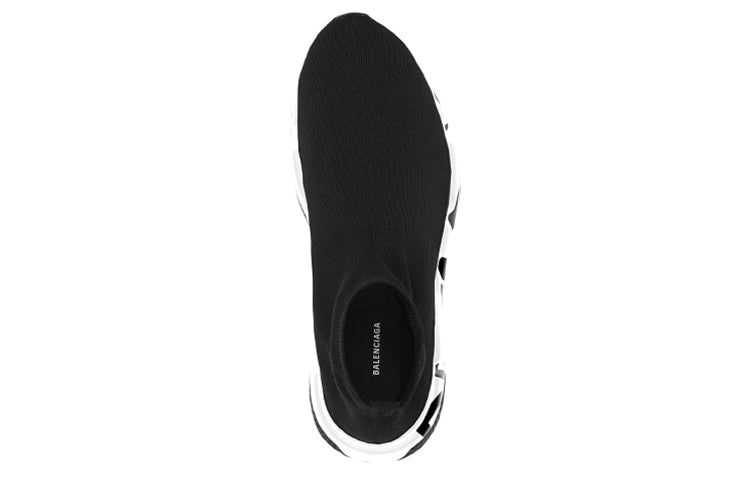 (WMNS) Balenciaga Speed Graffiti Sneakers 'Black Knit Black Graffiti Sole Unit' 605942W2DB71015