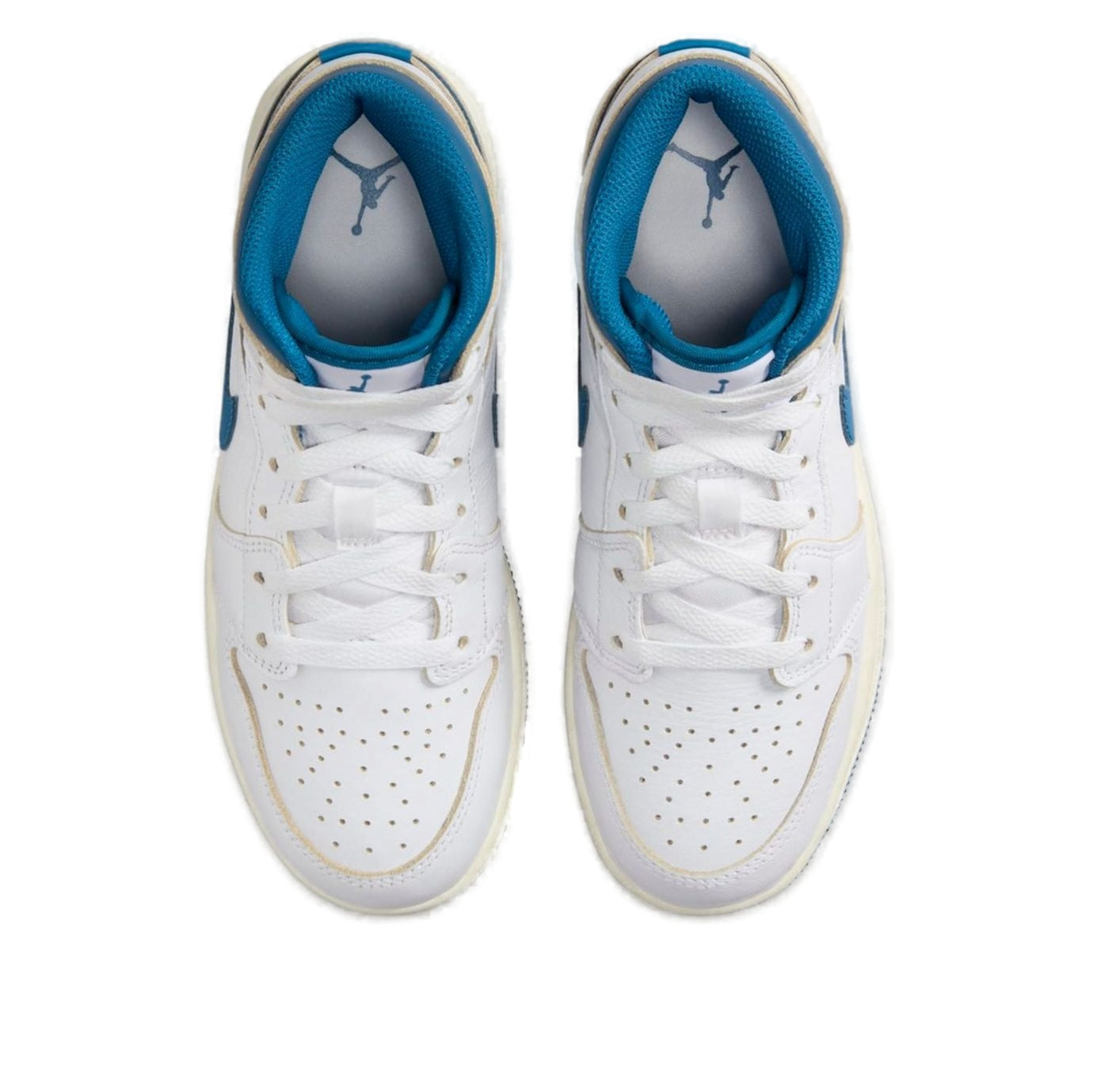 (GS) Air Jordan 1 Mid SE 'White Industrial Blue' FN7432-141
