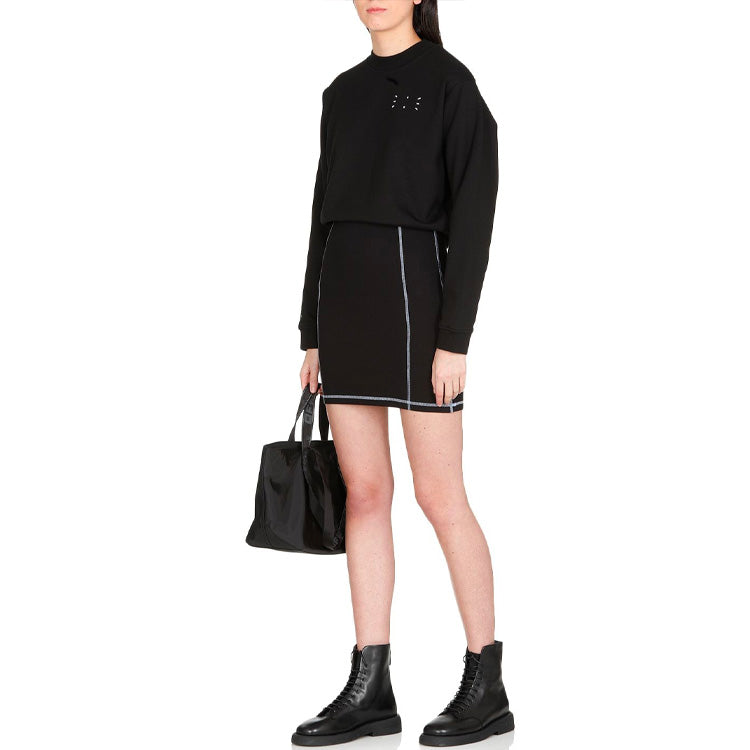 (WMNS) Alexander McQueen SS21 Round Neck Pullover Long Sleeves Sweatshirt 'Black' 624675-RQR2-01000