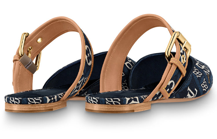 (WMNS) LOUIS VUITTON Since 1854 Sofia Flat Mules 'Navy' 1A8NWH