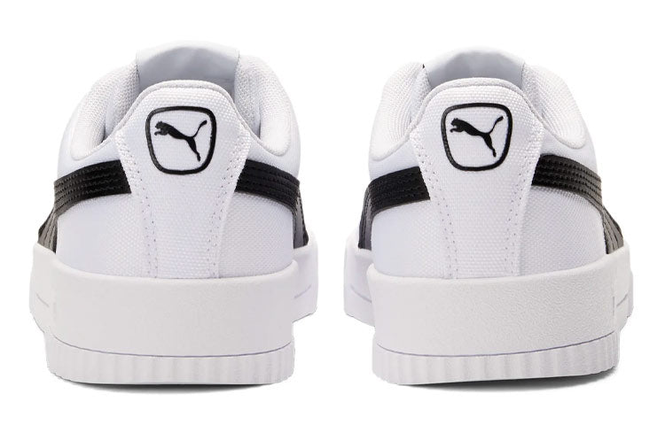 (WMNS) PUMA Carina Canvas Leisure Board Shoes White/Black 368669-01