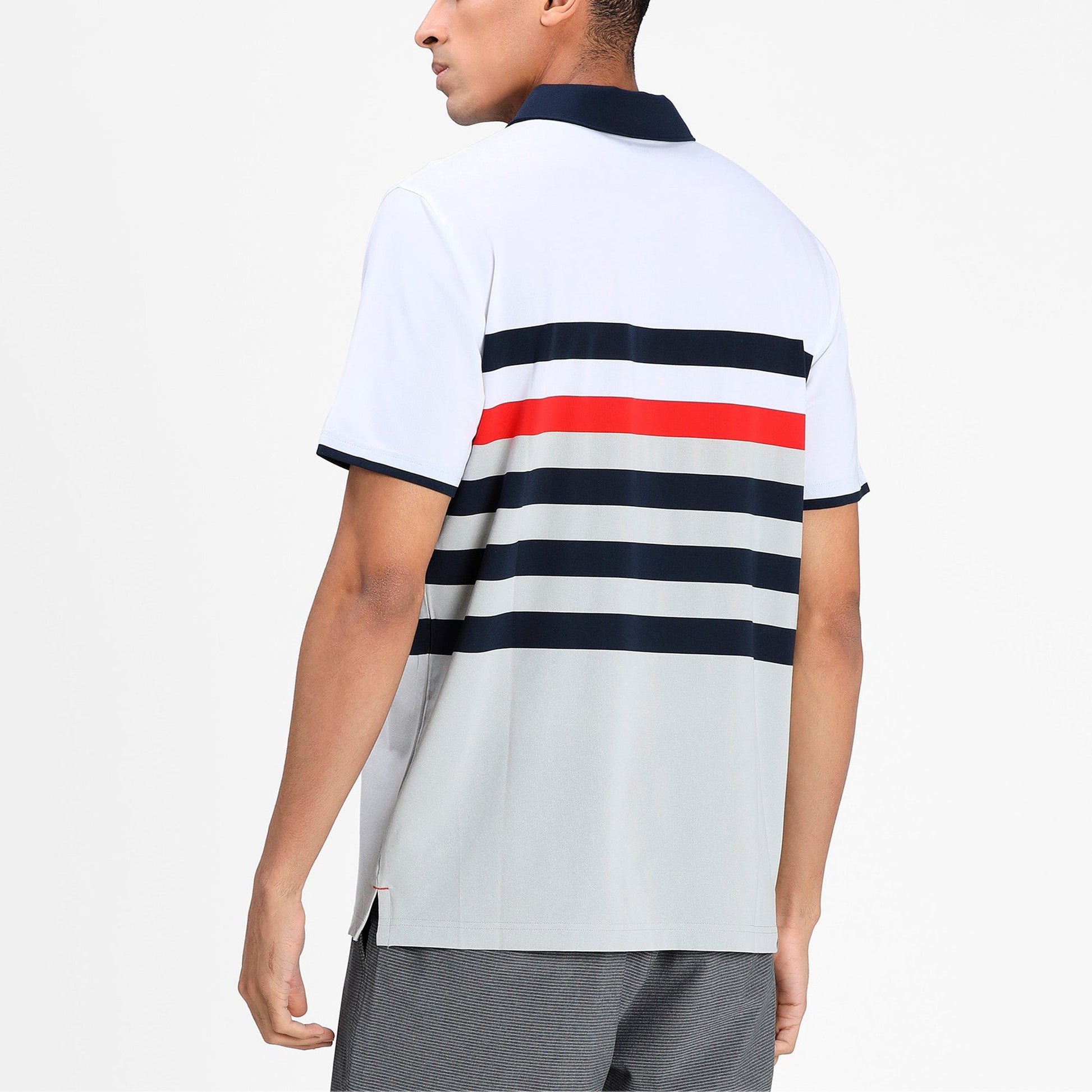 PUMA MATTR One Way Polo Shirt 'White Black Red' 599115-01