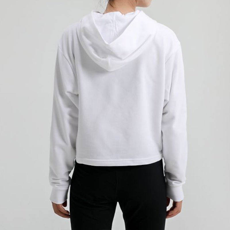 (WMNS) PUMA Amplified Cropped Tr Hoodie 'White Black' 586592-02