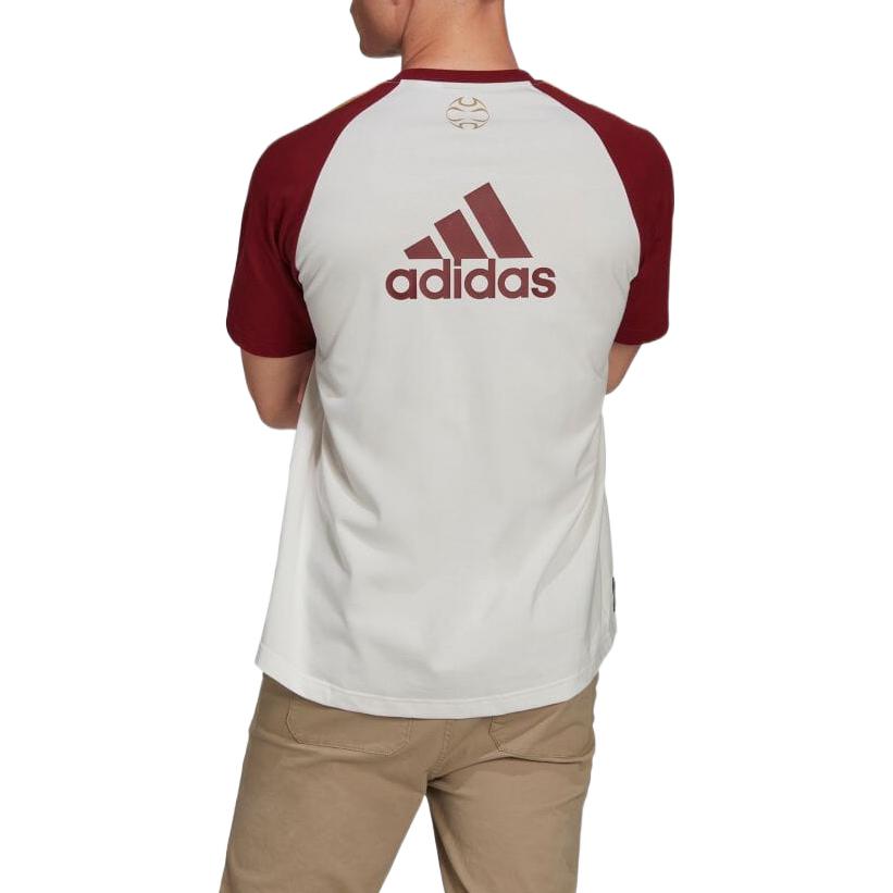 adidas Arsenal Teamgeist Crew Tee 'White Noble Maroon' HA2720