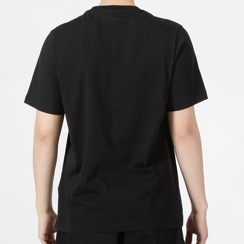 adidas neo Athleisure Casual Sports Breathable Alphabet Logo Solid Color Round Neck Short Sleeve Black HD7066