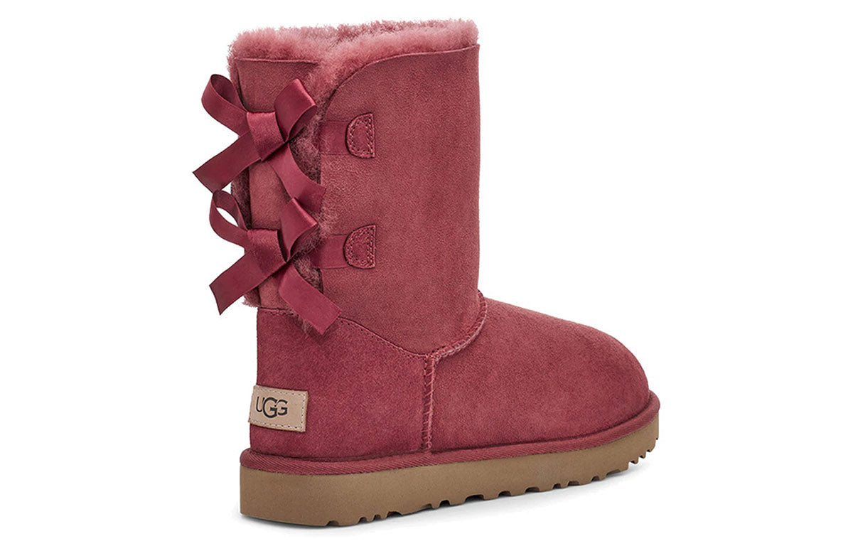 (WMNS) UGG Bailey Bow II Snow Boots Red 1016225-TSRD