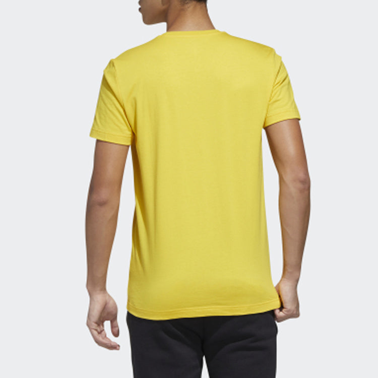 adidas neo M Gk Tee1 Round Neck Yellow GK6142