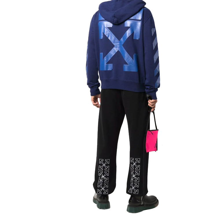 Men's Off-White FW21 Stripe Zipper Ordinary Version Blue OMBE001F21FLE0034545