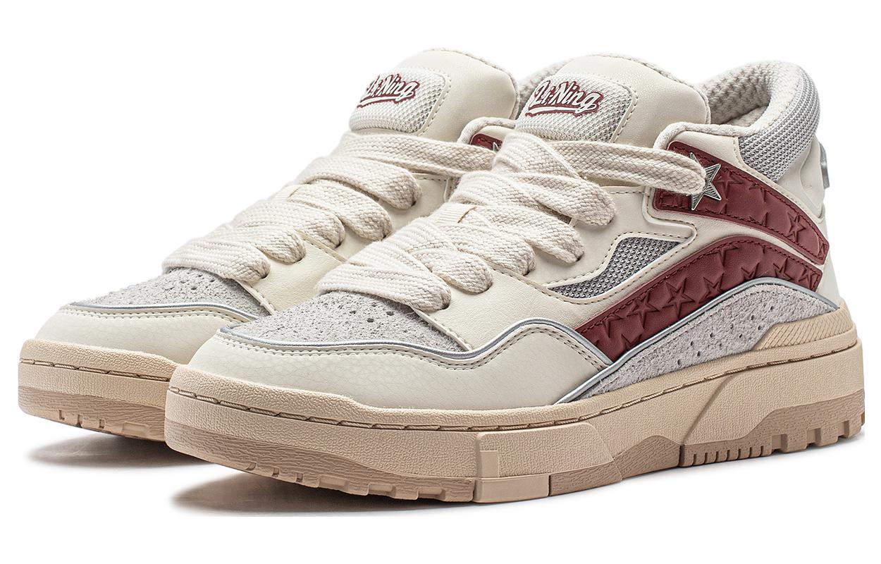 (WMNS) Li-Ning WeiWu Mid 'White Grey Red' AGCT498-1