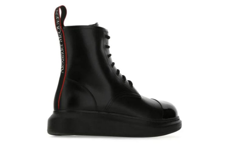 Alexander McQueen Patent Leather Platform Boots 'Black' 663528WHX5R1324