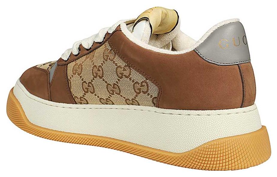 Gucci Screener GG Leather Sneakers 'Brown Beige White' 750048-FAB39-9754