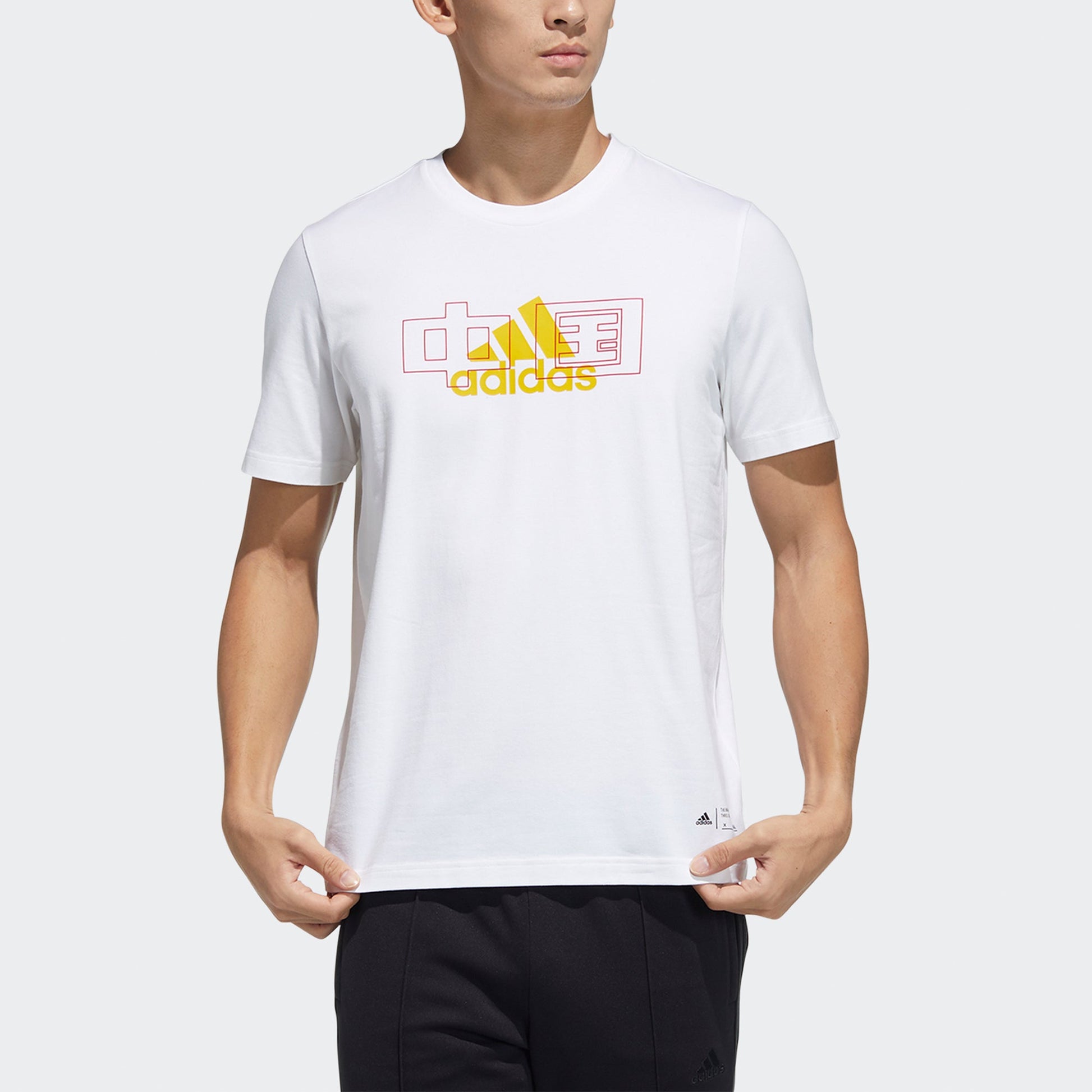 adidas China Tee Casual Sports Round Neck Short Sleeve Couple Style White GP1860