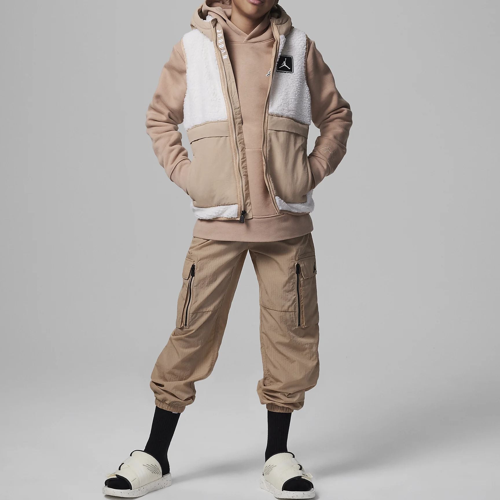 (GS) Air Jordan Sherpa Vest 'Beige' FV2511-133