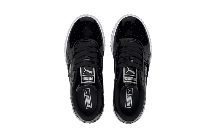 (GS) PUMA Cali Patent Casual Board Shoes Black/White 372528-02