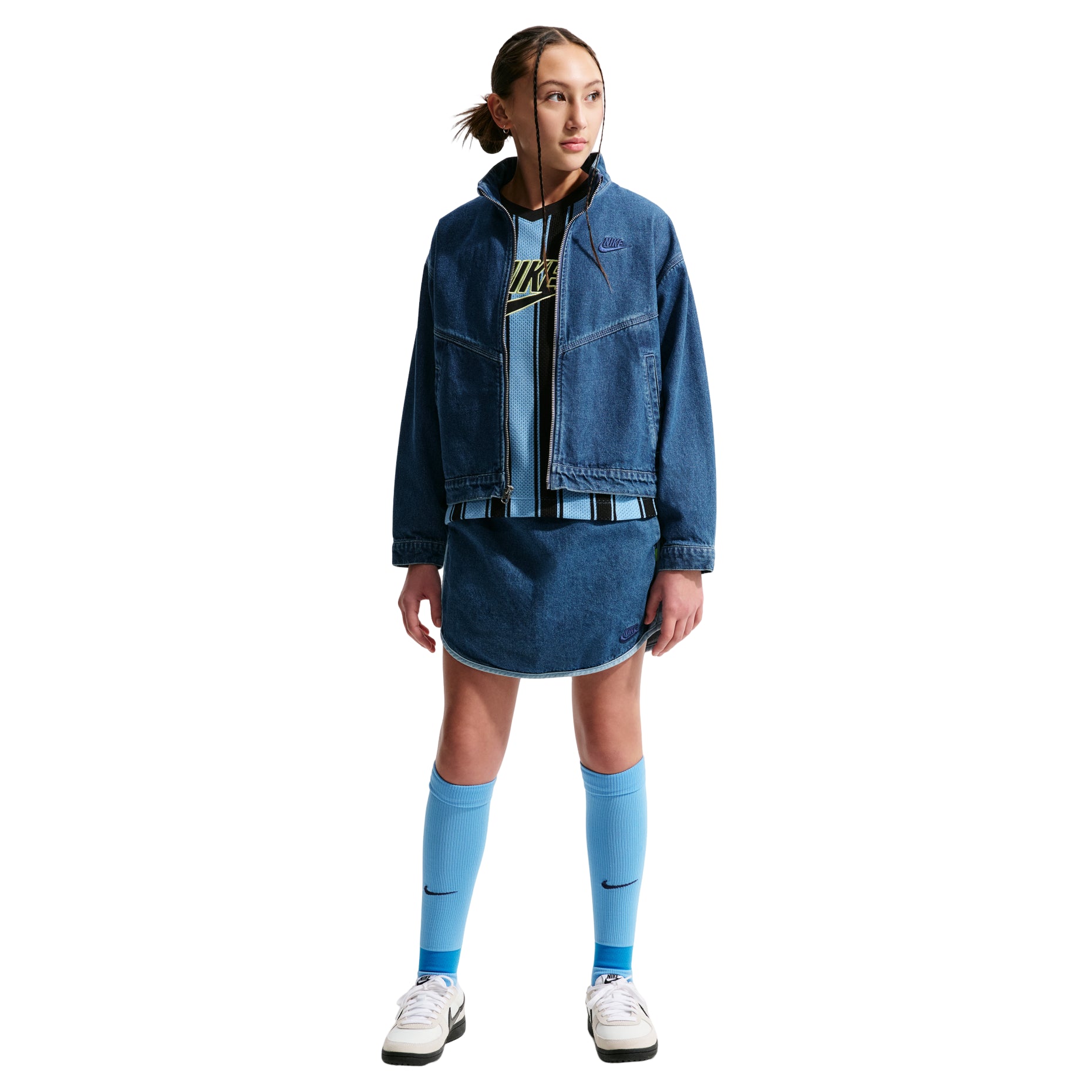 (GS) Nike Sportswear Collection Windrunner Denim Jacket 'Mystic Navy' IF2317-435