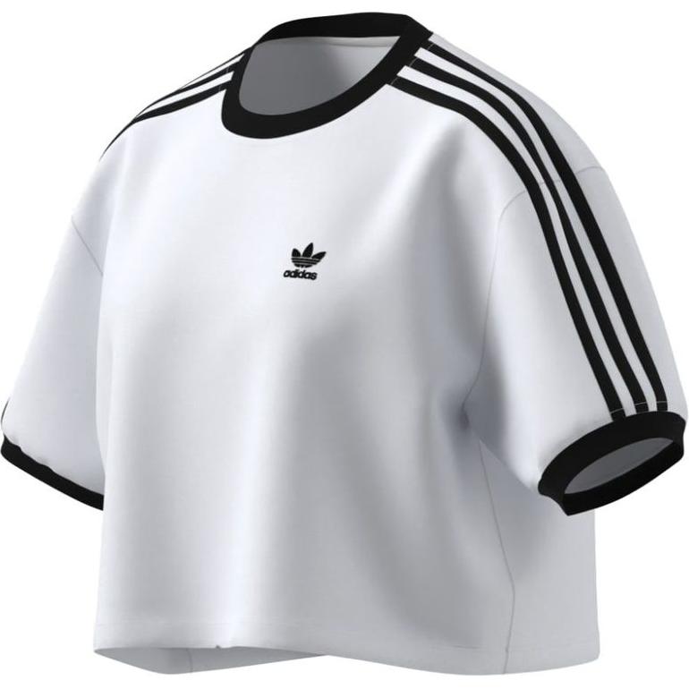 (WMNS) adidas 3s Loose Crop Top Asia Sizing 'White' JC8150