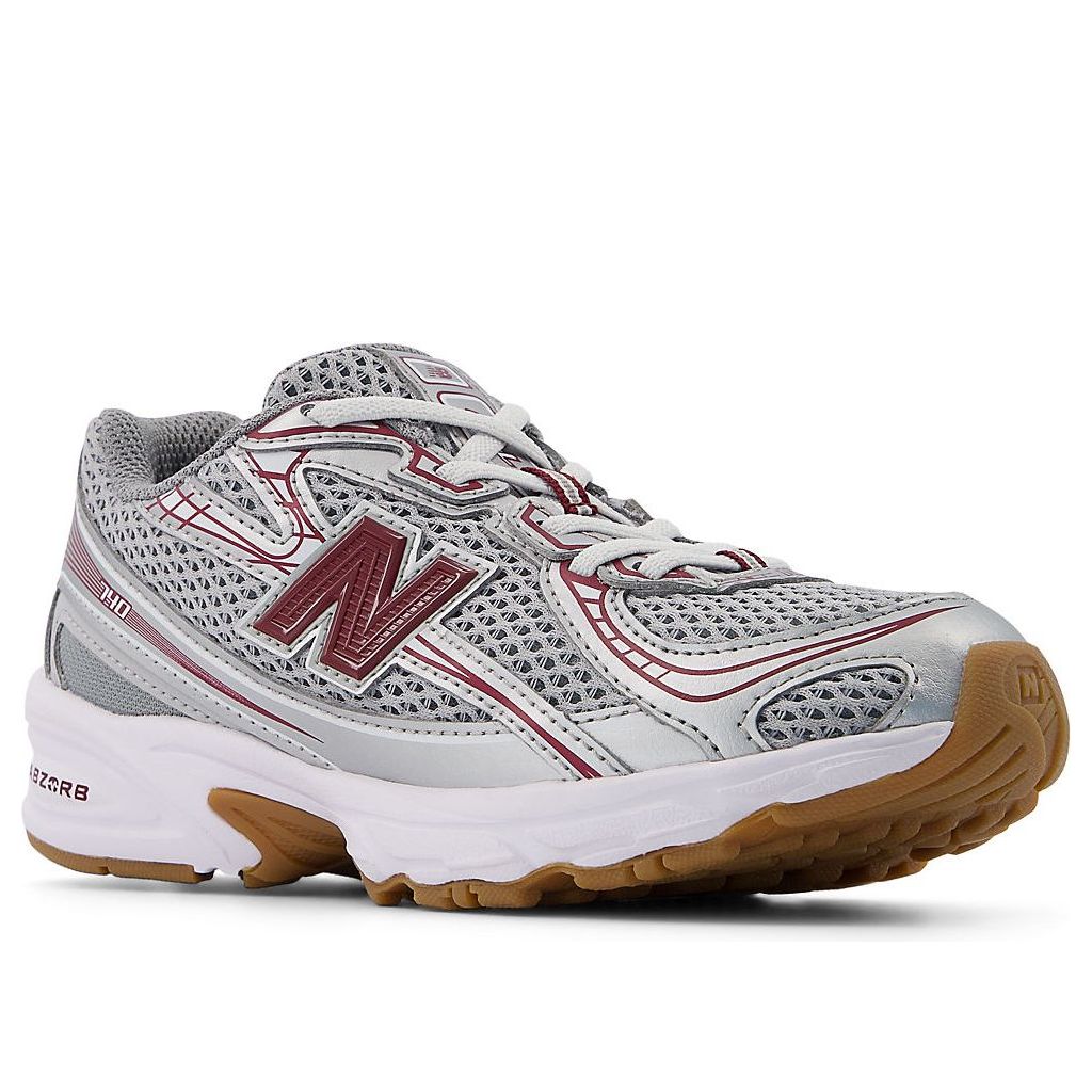 (PS) New Balance 740 Bungee Lace 'Silver Metallic Monarch Burgundy' PZ740MS