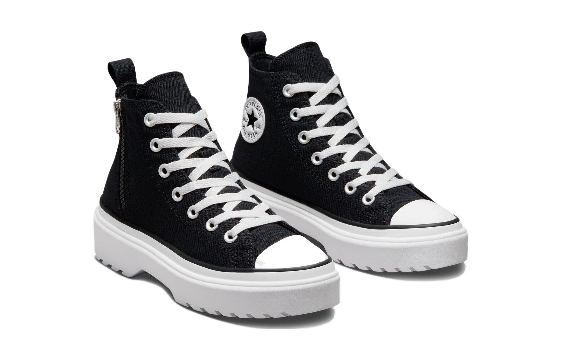 (GS) Converse Chuck Taylor All Star Lugged Lift Platform High 'Black White' A03011C