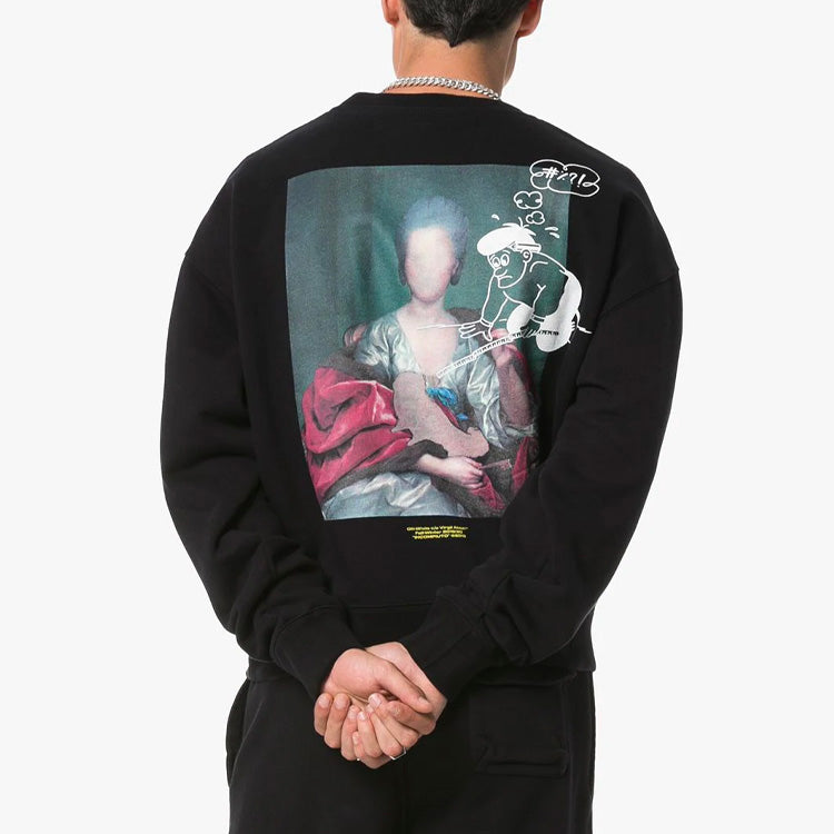 Off-White C/O Virgil Abloh Men'S Black Diag Mariana De Silva Over Sweatshirt OMBA035E19E300051088