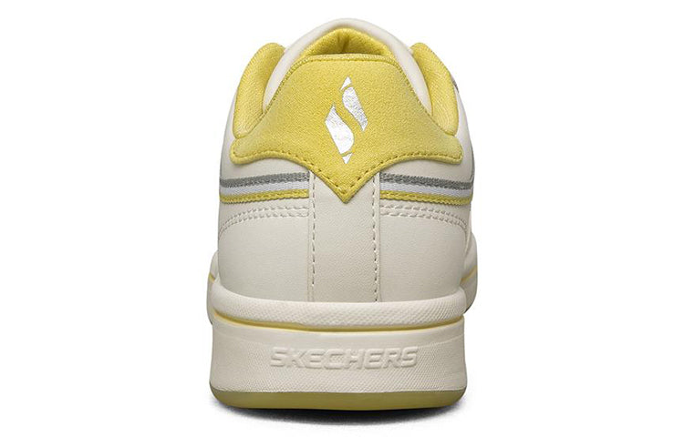 (WMNS) Skechers Downtown Low-Top Sneakers White/Yellow 74431-WYL