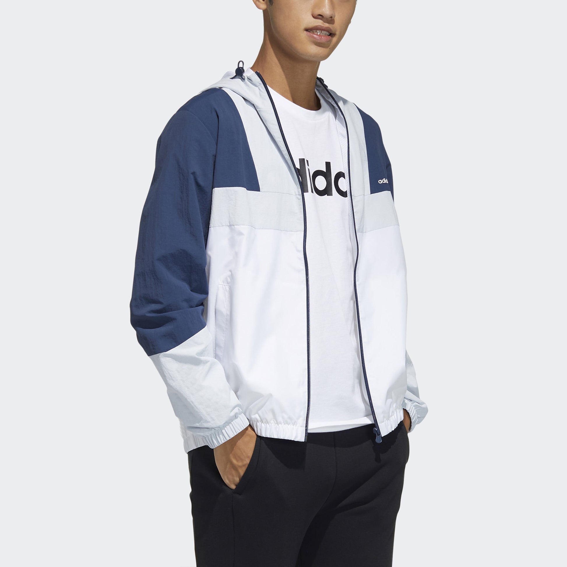 adidas neo M Fd Wb 1 Casual Sports Hooded Jacket Light Blue H45092