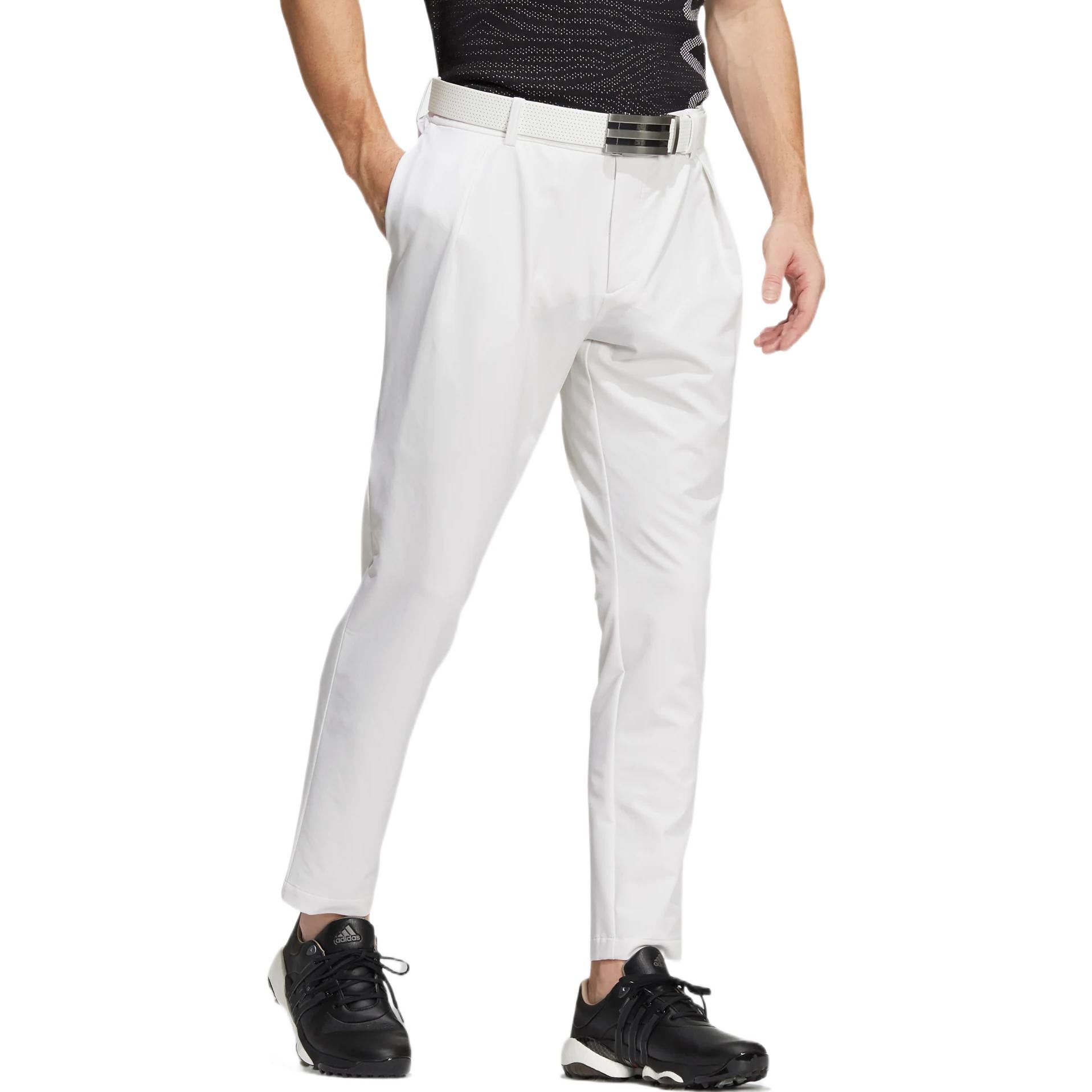 Men's adidas Solid Color Cone Pants Sports Pants/Trousers/Joggers White HB3586