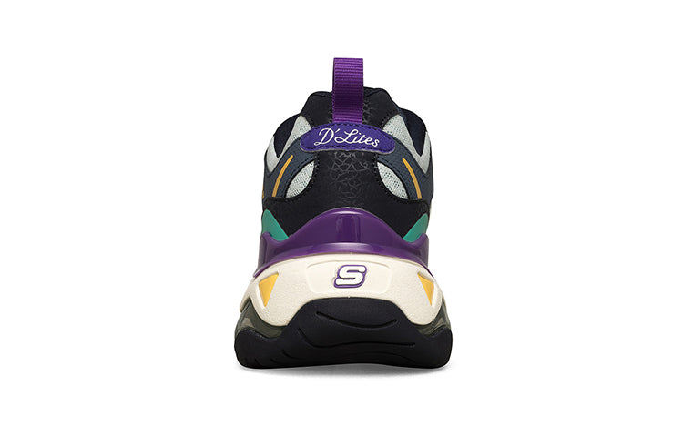 (WMNS) Skechers D'Lites Low-Top Daddy Shoes Blue/Purple 149261-NVPR