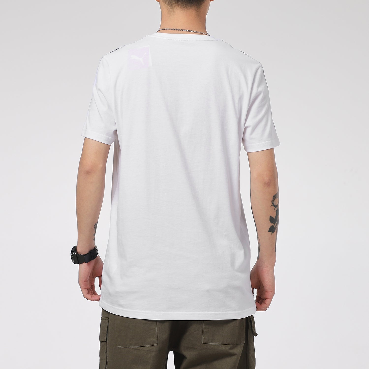 PUMA Taping Logo T-Shirt 'White' 532557-02