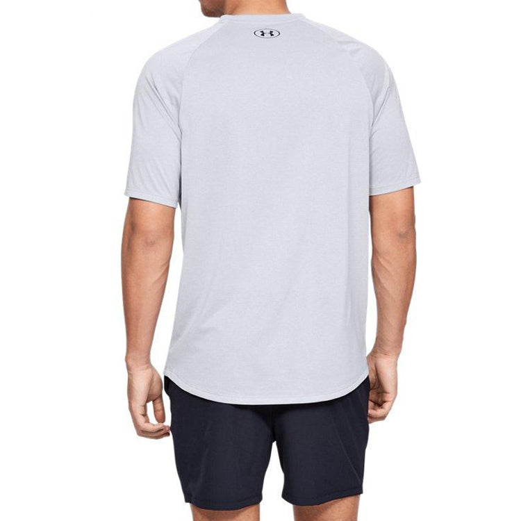 Men's Under Armour Tech Training Sports Short Sleeve Gray 1345317-014
