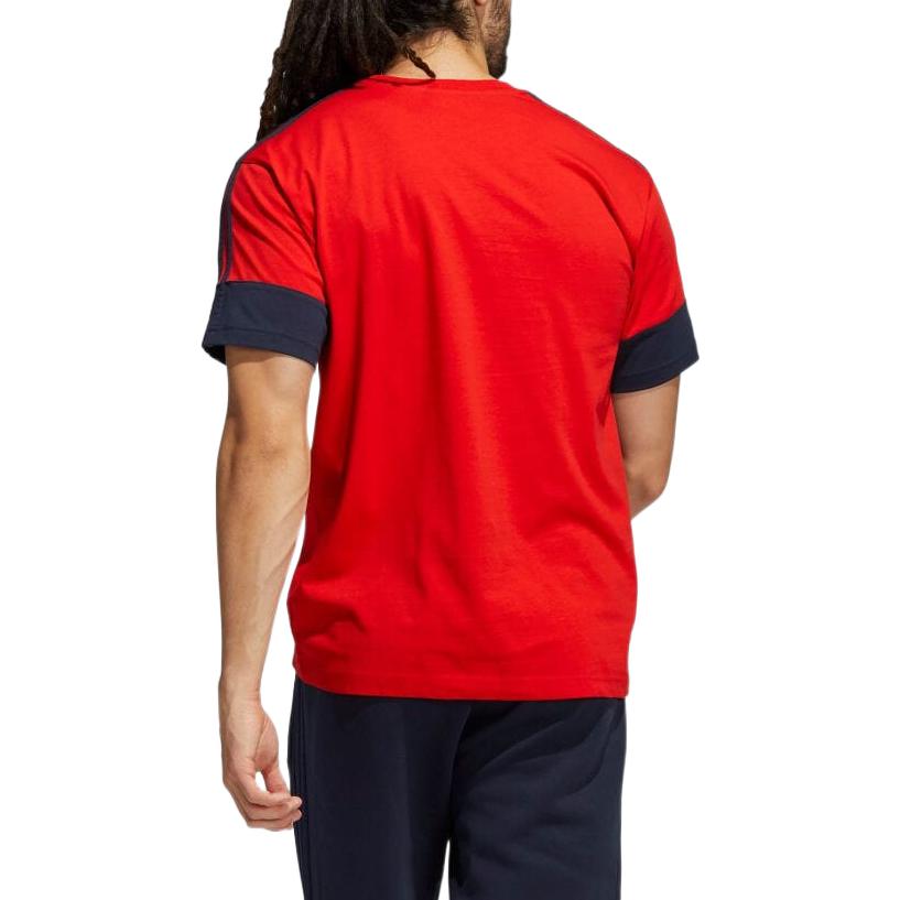 adidas Originals 3-Stripes Split Cotton T-Shirt 'Red Navy White' H31274