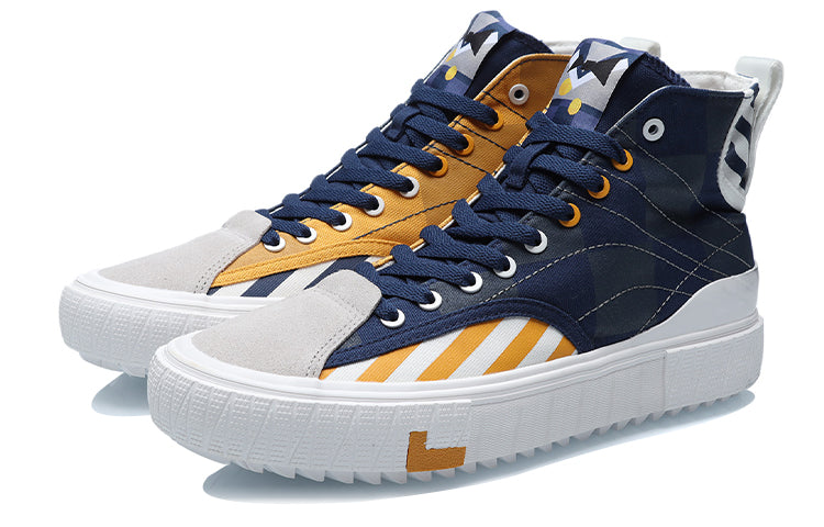 Li-Ning x Disney Canvas Hi Shoes 'Navy Yellow White' AGCR179-2