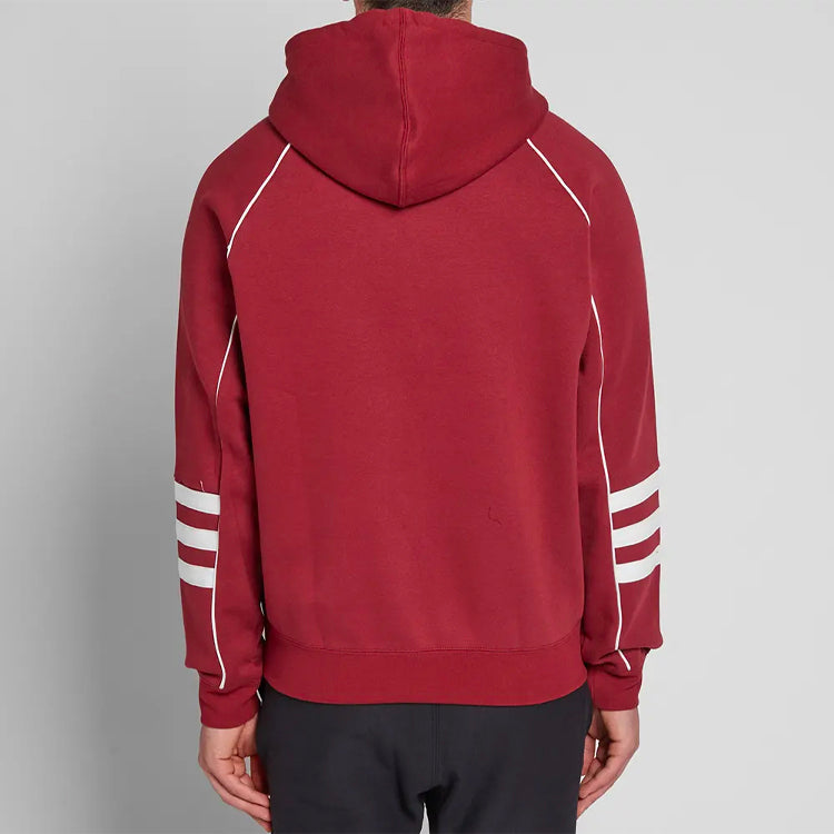 adidas originals Stripe Alphabet Printing Fleece Lined Red DJ2859