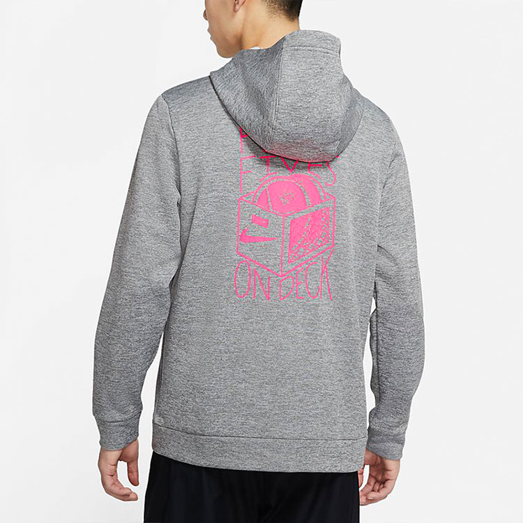 Nike Therma Casual Sports Full-length zipper Cardigan Training hoodie Jacket dark grey Gray CZ2422-063