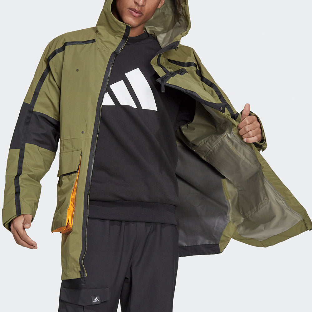 adidas Xploric RAIN.RDY Parka 'Olive Green Black' GQ2399
