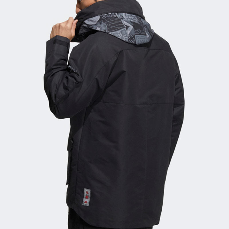 adidas Cny Top Wvjk limited Multiple Pockets Sports Fleece Lined Hooded Jacket Black HC0275