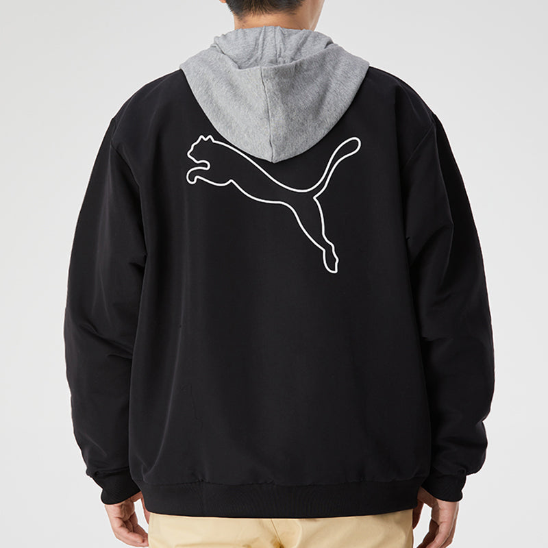 PUMA Block Hoodied Jacket 'Black White Grey' 587153-01