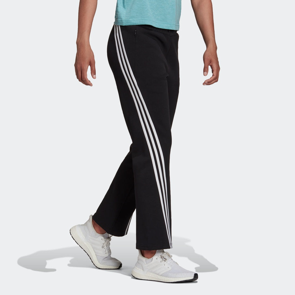 (WMNS) adidas Future Icon 3-Stripe Flare Pants Asia Sizing 'Black White' H57296
