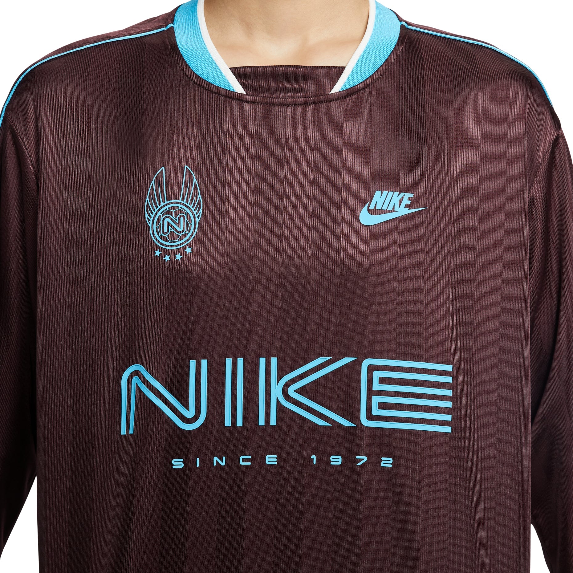 (WMNS) Nike Sportswear Long-Sleeve Jersey 'Burgundy Crush Baltic Blue' IM7453-652