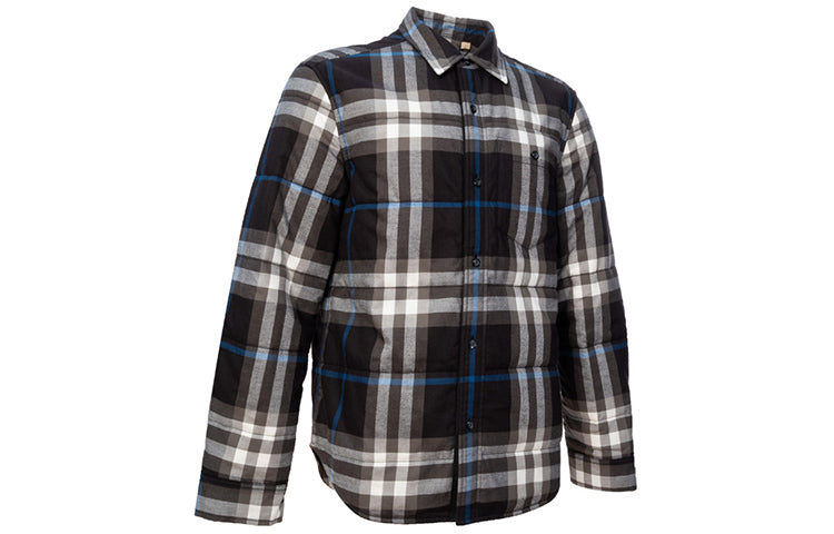 Men's Burberry SS21 Classic Plaid Long Sleeves Shirt Black 40563601