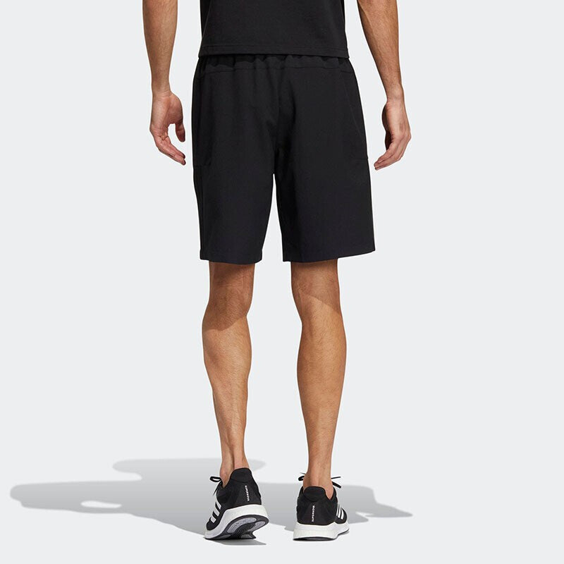 adidas Fi Lib Wvsh Solid Color Micro Mark Logo Athleisure Casual Sports Woven Shorts Black HE7405